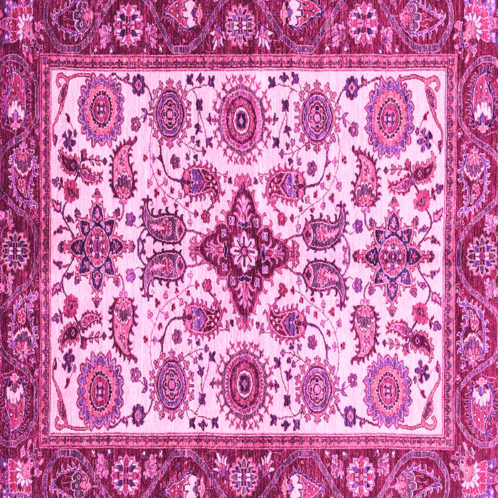 Square Abstract Pink Modern Rug, abs3352pnk