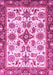 Machine Washable Abstract Pink Modern Rug, wshabs3352pnk