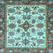 Square Abstract Light Blue Modern Rug, abs3352lblu