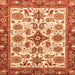 Square Abstract Orange Modern Rug, abs3352org