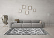 Machine Washable Abstract Gray Modern Rug in a Living Room,, wshabs3352gry