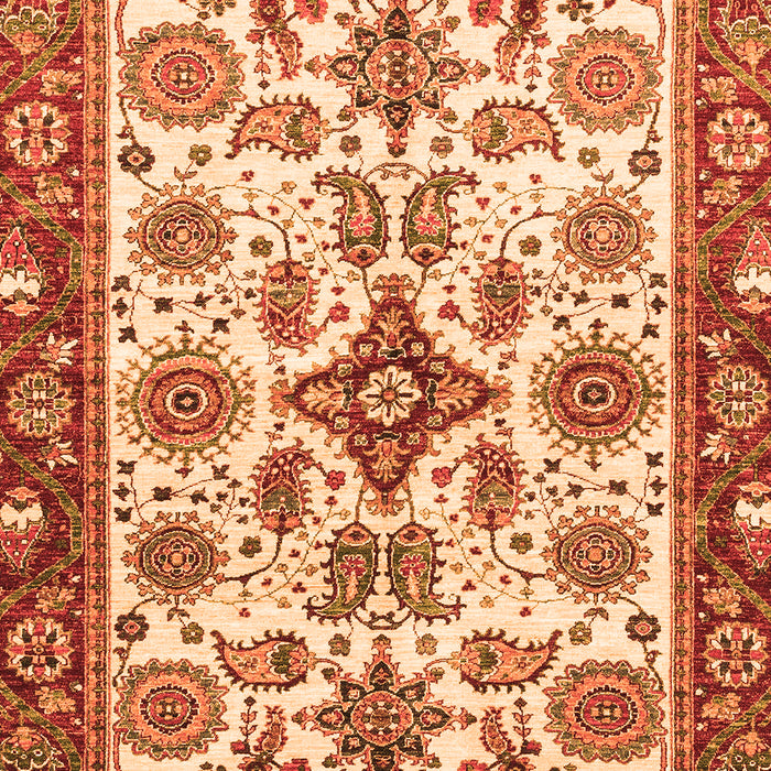 Machine Washable Abstract Orange Modern Area Rugs, wshabs3352org