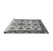 Sideview of Machine Washable Abstract Gray Modern Rug, wshabs3352gry