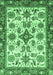 Machine Washable Abstract Emerald Green Modern Area Rugs, wshabs3352emgrn