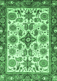 Abstract Emerald Green Modern Rug, abs3352emgrn