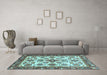 Machine Washable Abstract Light Blue Modern Rug in a Living Room, wshabs3352lblu