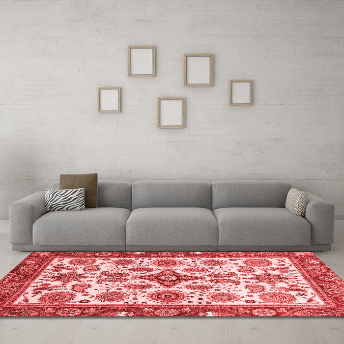 Modern Red Washable Rugs