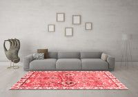 Machine Washable Oriental Red Traditional Rug, wshabs3353red