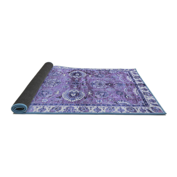 Sideview of Oriental Blue Traditional Rug, abs3353blu