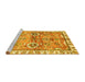 Sideview of Machine Washable Oriental Yellow Traditional Rug, wshabs3353yw