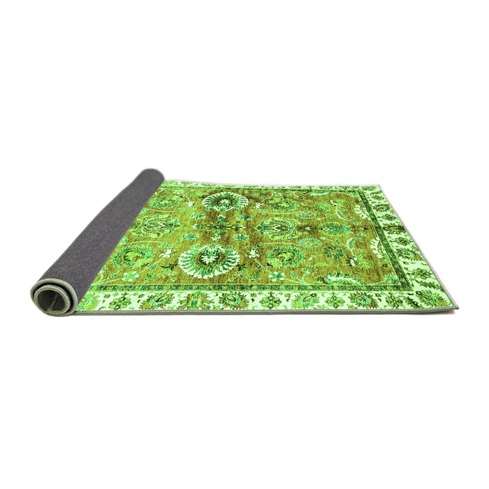 Sideview of Oriental Green Traditional Rug, abs3353grn