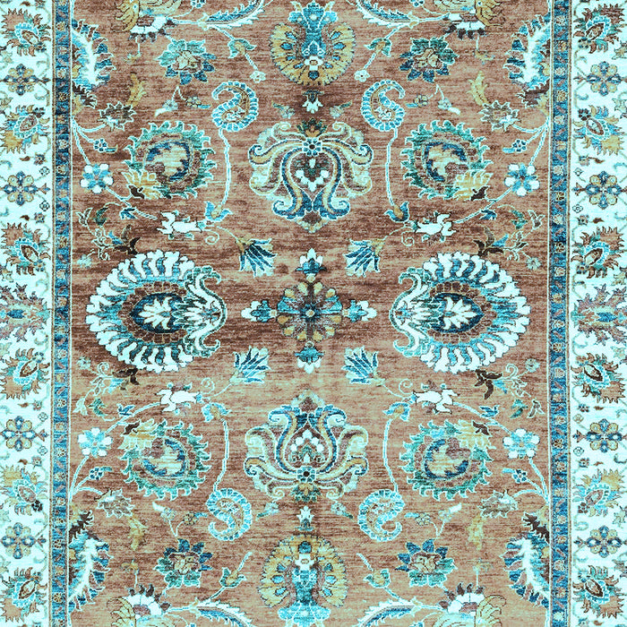 Oriental Light Blue Traditional Rug, abs3353lblu