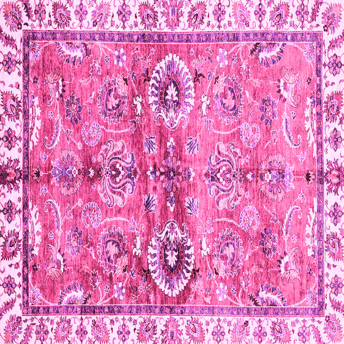 Square Oriental Pink Traditional Rug, abs3353pnk