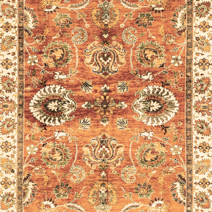 Machine Washable Oriental Brown Traditional Rug, wshabs3353brn