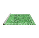 Sideview of Machine Washable Oriental Emerald Green Traditional Area Rugs, wshabs3353emgrn