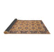 Sideview of Abstract Chestnut Brown Modern Rug, abs3354