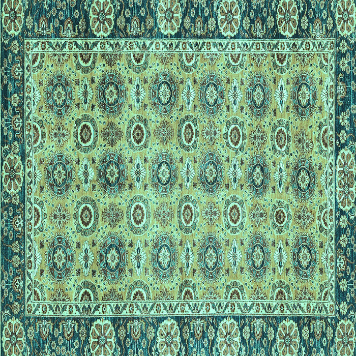 Square Abstract Turquoise Modern Rug, abs3354turq