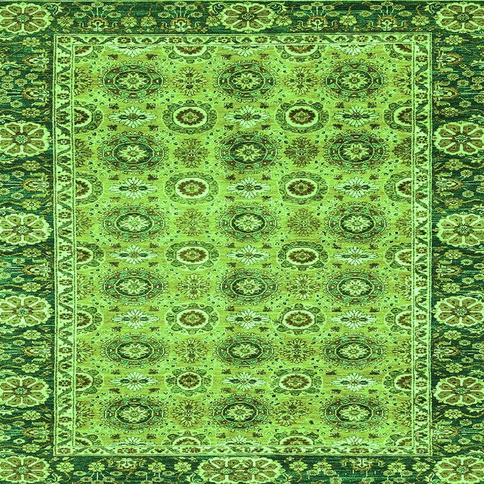Square Abstract Green Modern Rug, abs3354grn