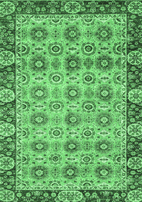 Abstract Emerald Green Modern Rug, abs3354emgrn