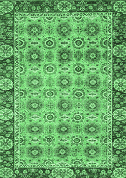 Abstract Emerald Green Modern Rug, abs3354emgrn