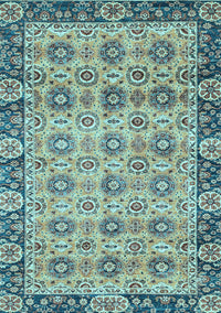 Abstract Light Blue Modern Rug, abs3354lblu