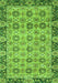 Machine Washable Abstract Green Modern Area Rugs, wshabs3354grn