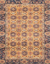 Machine Washable Abstract Chestnut Brown Rug, wshabs3354