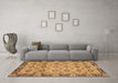 Machine Washable Abstract Brown Modern Rug in a Living Room,, wshabs3354brn