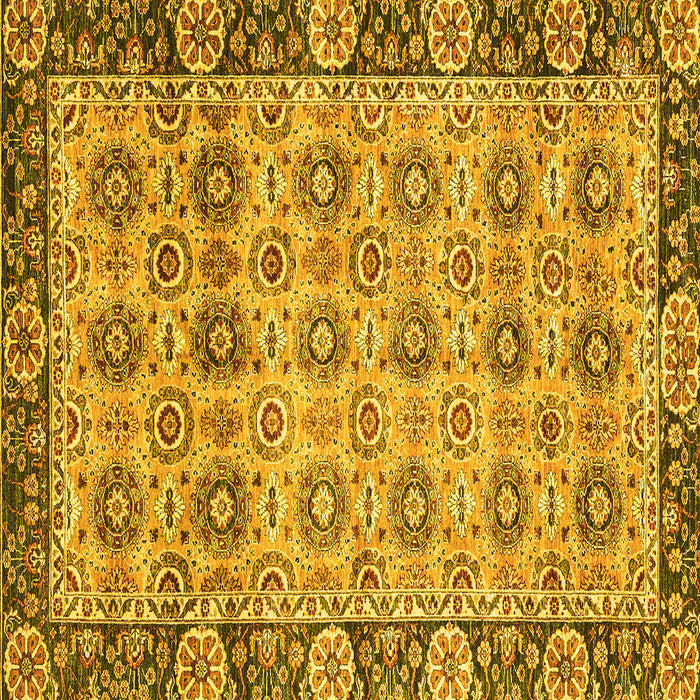 Square Abstract Yellow Modern Rug, abs3354yw