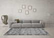 Machine Washable Abstract Gray Modern Rug in a Living Room,, wshabs3354gry