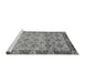 Sideview of Machine Washable Abstract Gray Modern Rug, wshabs3354gry