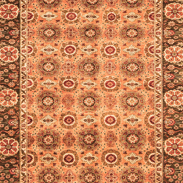Machine Washable Abstract Orange Modern Area Rugs, wshabs3354org
