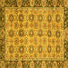 Square Machine Washable Abstract Yellow Modern Rug, wshabs3354yw