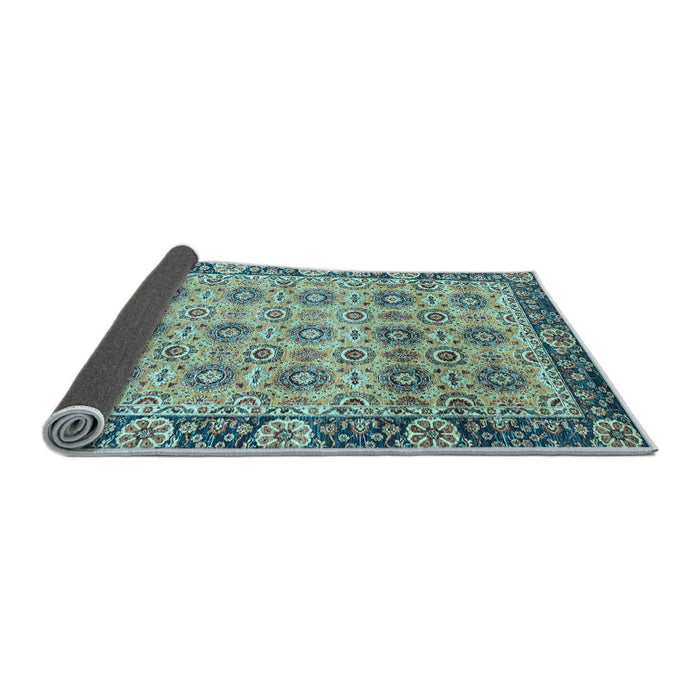 Sideview of Abstract Light Blue Modern Rug, abs3354lblu