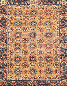 Abstract Chestnut Brown Modern Rug, abs3354