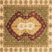 Square Abstract Brown Modern Rug, abs3355brn