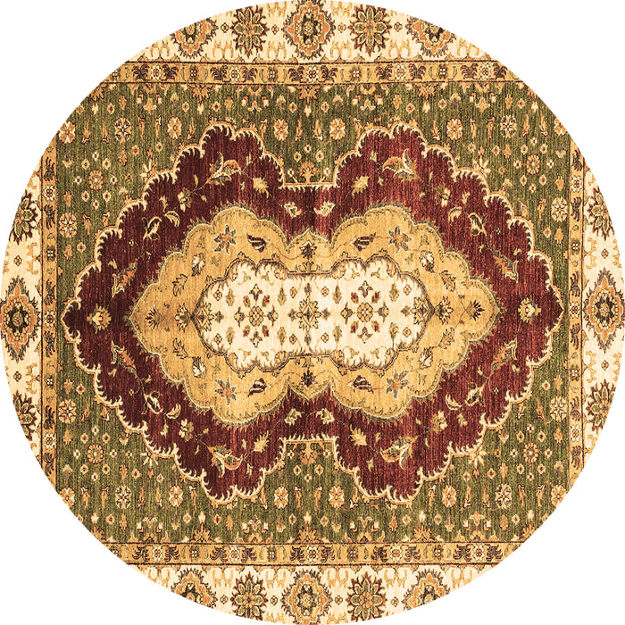 Round Machine Washable Abstract Brown Modern Rug, wshabs3355brn