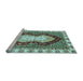 Sideview of Machine Washable Abstract Light Blue Modern Rug, wshabs3355lblu