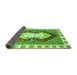 Sideview of Abstract Green Modern Rug, abs3355grn