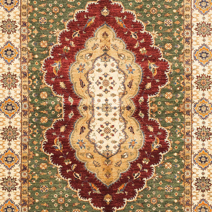 Machine Washable Abstract Yellow Rug, wshabs3355