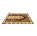 Sideview of Machine Washable Abstract Brown Modern Rug, wshabs3355brn