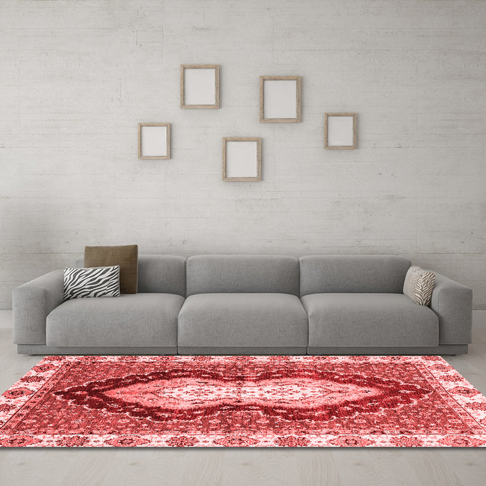 Modern Red Washable Rugs