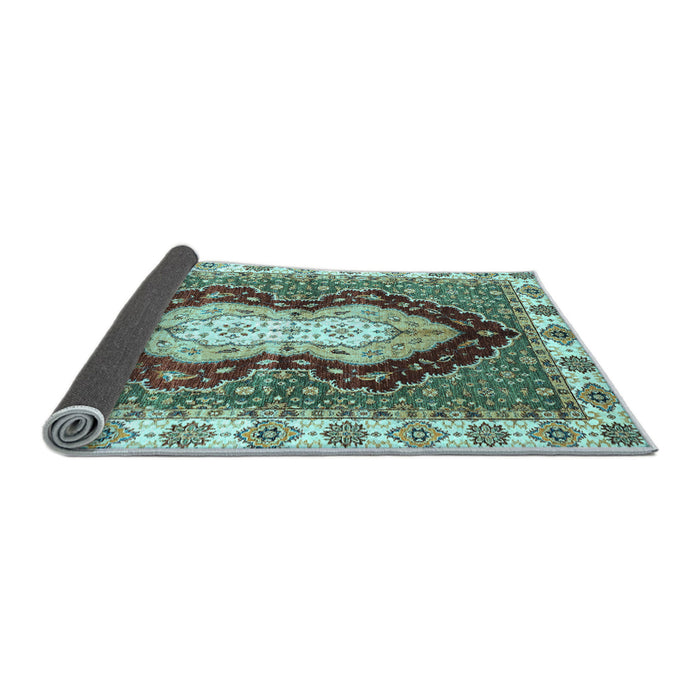 Sideview of Abstract Light Blue Modern Rug, abs3355lblu
