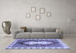 Machine Washable Abstract Blue Modern Rug in a Living Room, wshabs3355blu