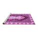 Sideview of Machine Washable Abstract Purple Modern Area Rugs, wshabs3355pur