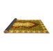 Sideview of Abstract Yellow Modern Rug, abs3355yw