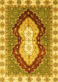 Abstract Yellow Modern Rug, abs3355yw