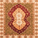 Square Abstract Orange Modern Rug, abs3355org