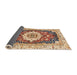 Sideview of Abstract Brown Red Modern Rug, abs3356