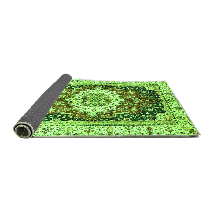 Sideview of Abstract Green Modern Rug, abs3356grn